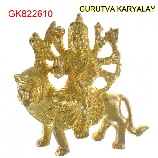 Brass Durga 433 Gram 9.5 CM