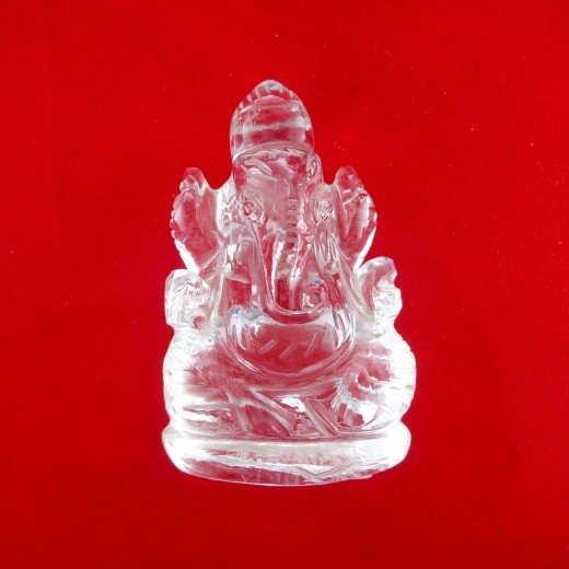 Lab Tested 51.000 Gram Natural Crystal Shree Ganesha Idols