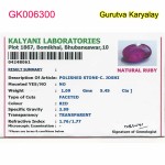 Ratti:5.95(5.45ct)Natural Ruby (Manik)