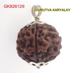 24.25mm - 5 Mukhi Nepali Rudraksha In Silver Pendant 